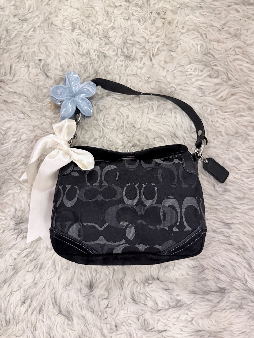 Coach Signature Shoulder Bag - Black